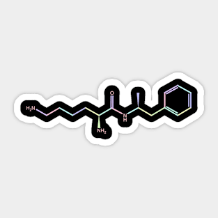 Vyvanse Kawaii Pastel Rainbow Molecule Sticker